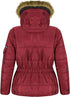 GIRLS PUFFER JACKET WITH DETACHABLE STYLISH HOODED - MAROON